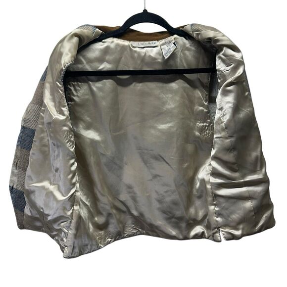 Chrysantheme Vest Women Medium Wool Blend Plaid Vintage Western Cowgirl Bohemian - Picture 4 of 9